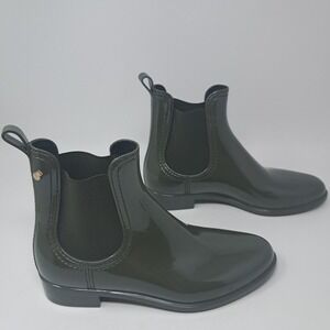 Lemon Jelly Chelsea Rain Boots Green $150 Retail made in Portugal size 40 US 9